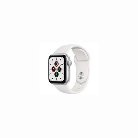 Apple Watch SE/40mm/Silver/Sport Band/White