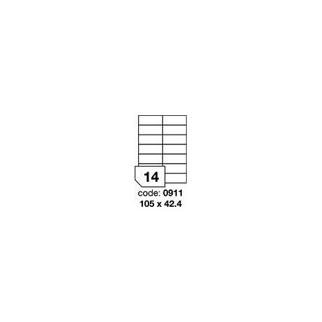 RAYFILM Štítky 105x42,4 univerzálne biele *R01000911A, 100 listů