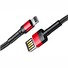 Baseus Cafule (Special Edition) nabíjecí / datový kabel USB na Lightning 2,4A 2m, červená-černá