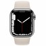 Apple Watch Series 7 Cell, 41mm Silver/Steel Case/Starlight SportBand