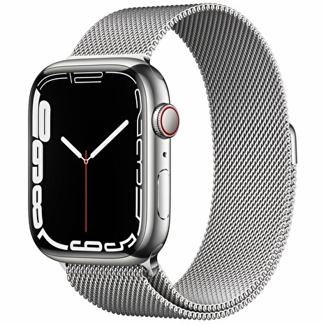 Apple Watch Series 7 Cell, 45mm Silver/Steel/Silver Mil.Loop