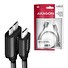 AXAGON BUMM3-CM10AB, SPEED kabel Micro-B USB <-> USB-C, 1m, USB 3.2 Gen 1, 3A, ALU, tpe, černý