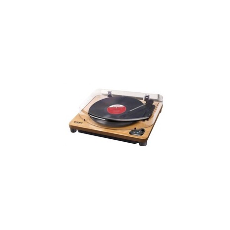 ION Air LP Wood Polo-automatický gramofon lze bezdrátově připojit pomocí Bluetooth rozhraní k libovolnému reproduktoru
