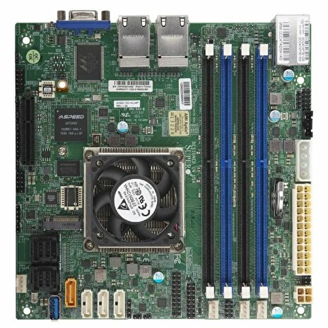 SUPERMICRO mini-ITX MB Atom C3758 (8-core), 4x DDR4 ECC DIMM, 12xSATA, 1x PCI-E 3.0 x4, 4x 1GbE LAN, IPMI