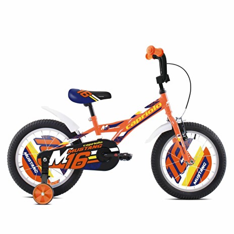 Dětské jízdní kolo Capriolo BMX 16"HT MUSTANG oranžovo-modro-černé