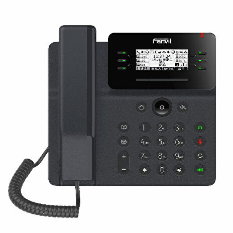Fanvil V62 SIP telefon, 2,7"podsv.disp., 6SIP, 15DSS tl., USB, dual Gbit, PoE