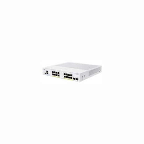 Cisco switch CBS350-16P-E-2G, 16xGbE RJ45, 2xSFP, fanless, PoE+, 120W - REFRESH