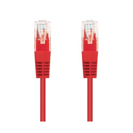 Kabel C-TECH patchcord Cat5e, UTP, červený, 0,25m