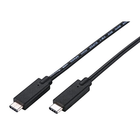 C-TECH Kabel USB 3.2, Type-C (CM/CM), PD 100W, 20Gbps, 1m, černý
