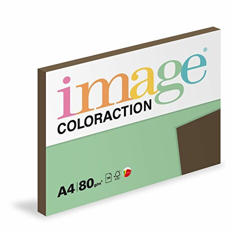 Papír pro výtvarné potřeby Image Coloraction A4/80g, Brown - Sytá hnědá, 100 listů
