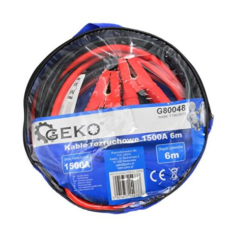 Kabely startovací 1500A 6m GEKO G80048