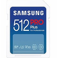 Samsung/SDXC/512GB/180MBps/USB 3.0/USB-A/Class 10/+ Adaptér/Modrá