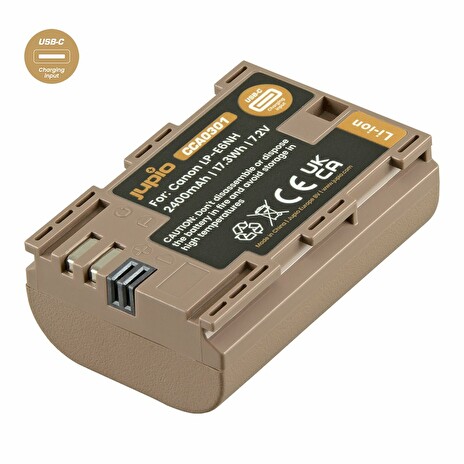 Baterie Jupio LP-E6NH *ULTRA C* 2400mAh s USB-C vstupem pro nabíjení