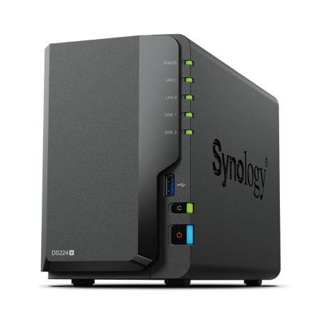 Synology DS224+ Celeron J4125, 2,0-2,7GHz, 2GB DDR4 RAM, 2x SATA, 2x USB3.2 Gen 1, 2x GbE