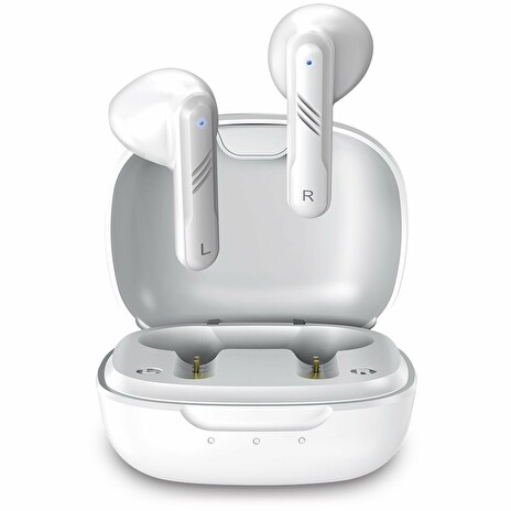 Genius HS-M905BT, Headset, bezdrátový, do uší, mikrofon, Bluetooth 5.3, USB-C, bílá