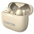 CANYON OnGo 10 ANC, TWS-10 ANC+ENC sluchátka s mikrofonem, BT V5.3 BT8922F, pouzdro 500mAh+40mAh, Quick charge, béžová