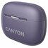 CANYON OnGo 10 ANC, TWS-10 ANC+ENC sluchátka s mikrofonem, BT V5.3 BT8922F, pouzdro 500mAh+40mAh, Quick charge, fialová