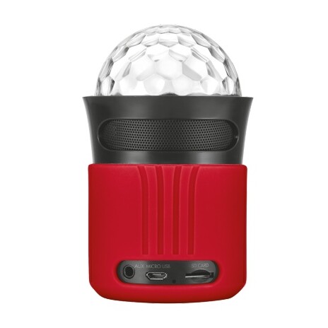 TRUST Dixxo Go Wireless Bluetooth Speaker with party lights - red