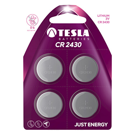 TESLA - baterie TESLA CR2430, 4ks, CR2430