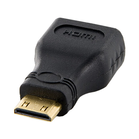 4World Adaptér mini HDMI typ C [M] > HDMI [F], černý