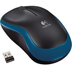 Logitech myš bezdrátová Wireless Mouse M185 Blue, modrá, podpora Unifying
