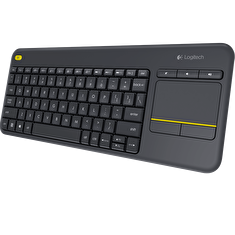 Logitech klávesnice bezdrátová Wireless Touch Keyboard K400 Plus, CZ, Unifying, Czech, podpora Smart TV