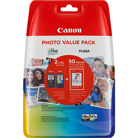 Canon CARTRIDGE PG-540XL/CL-541XL-fotopapír PIXMA MG, PIXMA MX, PIXMA TS 3550, 2250, 515, 4150, 4250, 475, 5151(600 str)