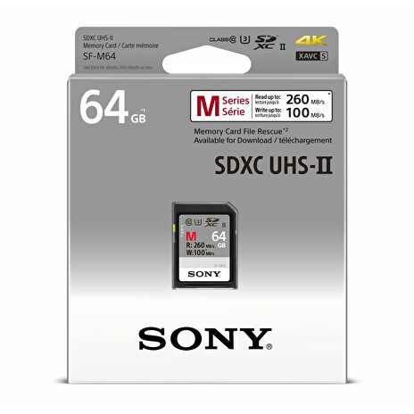 SONY SF64M/SD/64GB/260MBps/UHS-I U3 / Class 10