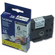 BROTHER kazeta TZ šířky 6mm, laminovaná TZE-211, bílá / černá