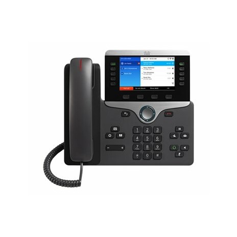 Cisco IP Phone 8861 - Telefon VoIP - IEEE 802.11a/b/g/n/ac (Wi-Fi) - SIP, RTP, SDP - 5 řádků - uhel