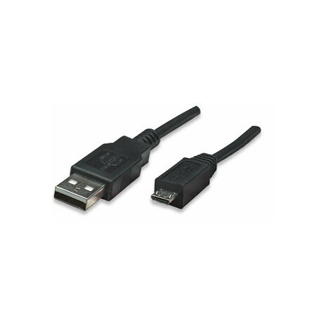 Manhattan Hi-Speed USB 2.0 kabel A-Micro B M/M 0,5m, černý
