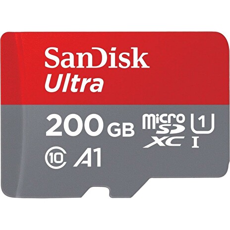 SANDISK ULTRA ANDROID Paměťová karta microSDXC 200GB 100MB/s A1 Cl10 UHS-I +ADAP