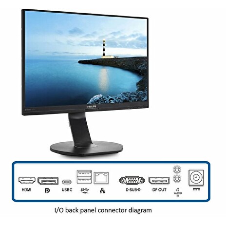 Philips LCD 241B7QUPEB 23,8" W IPS LED/1920x1080/1000:1/5ms/250 cd/VGA/HDMI/DP/USB-C/Repro/pivot