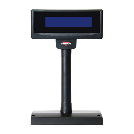 LCD zák.disp.FL-2024LB 2x20, USB, modré poz,černý