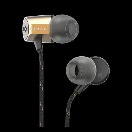 MARLEY Uplift 2.0 - Brass, sluchátka do uší s ovladačem a mikrofonem