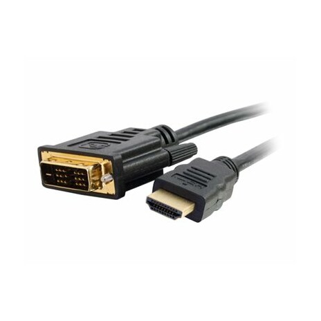 C2G 0.5m HDMI to DVI Adapter Cable - DVI-D Digital Video Cable - Video kabel - jeden spoj - DVI-D (M) do HDMI (M) - 50 cm - dvojnásobně stíněný - černá