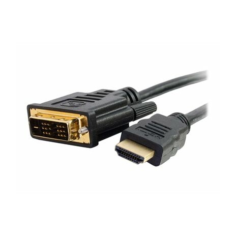C2G 1.5m HDMI to DVI Adapter Cable - DVI-D Digital Video Cable - Video kabel - jeden spoj - DVI-D (M) do HDMI (M) - 1.5 m - dvojnásobně stíněný - černá