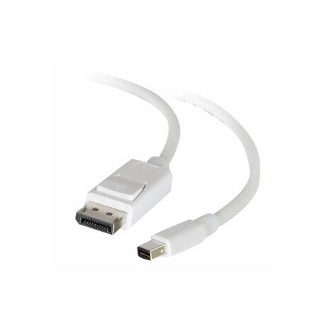 C2G 1m Mini DisplayPort to DisplayPort Adapter Cable 4K UHD - White - Kabel DisplayPort - Mini DisplayPort (M) do DisplayPort (M) - 1 m - bílá