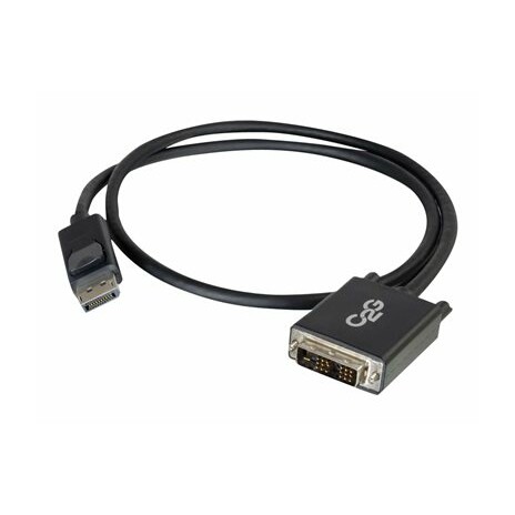 C2G 2m DisplayPort to Single Link DVI-D Adapter Cable M/M - DP to DVI - Black - Kabel DisplayPort - DisplayPort (M) do DVI-D (M) - 2 m - černá
