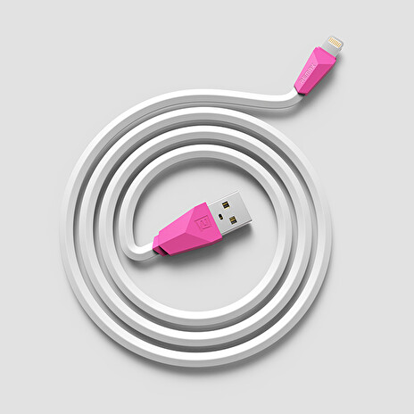 REMAX datový kabel ALIEN, micro USB, 1m dlouhý , barva- bílorůžová